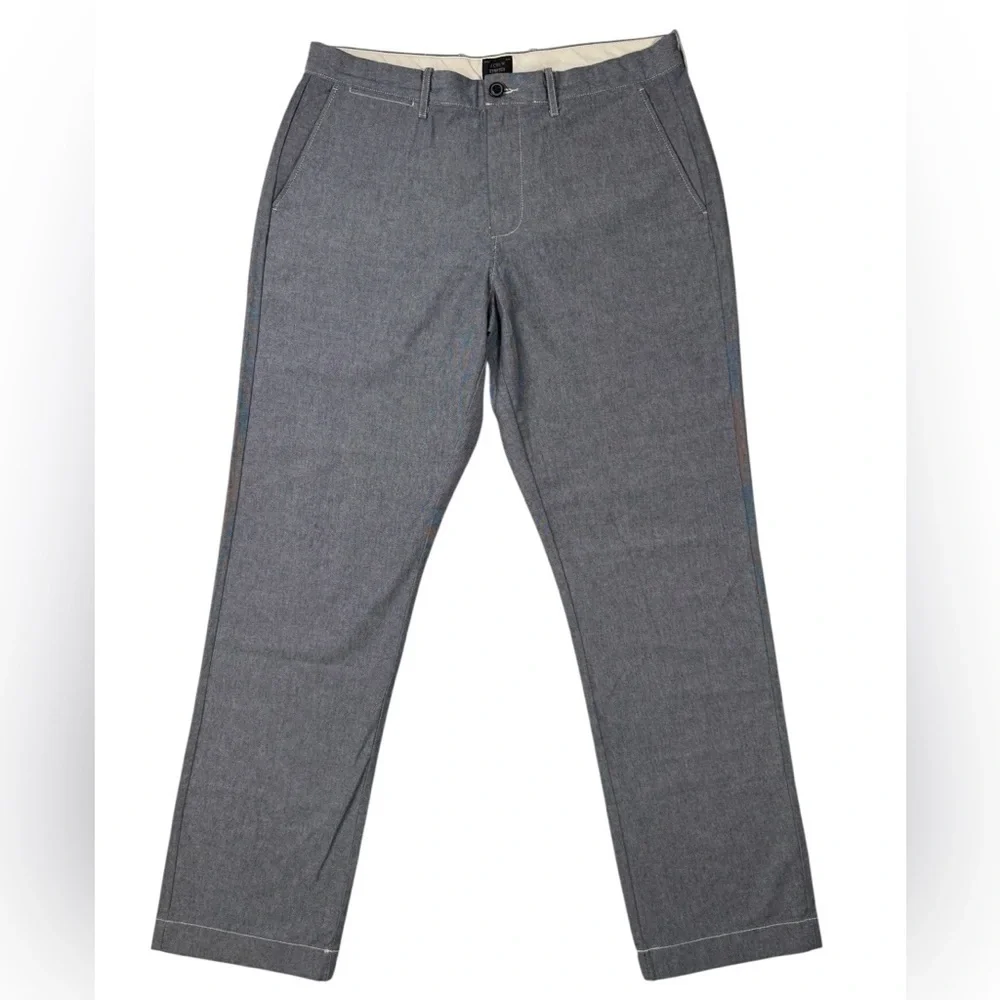 J. Crew 770 Straight-Fit Stretch Pants in Chambray | Size 32x30